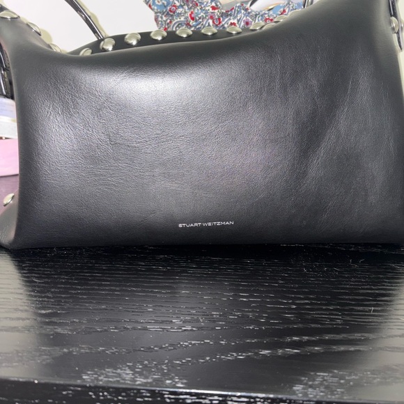 Stuart Weitzman Black Studded Leather Bag - Picture 10 of 10